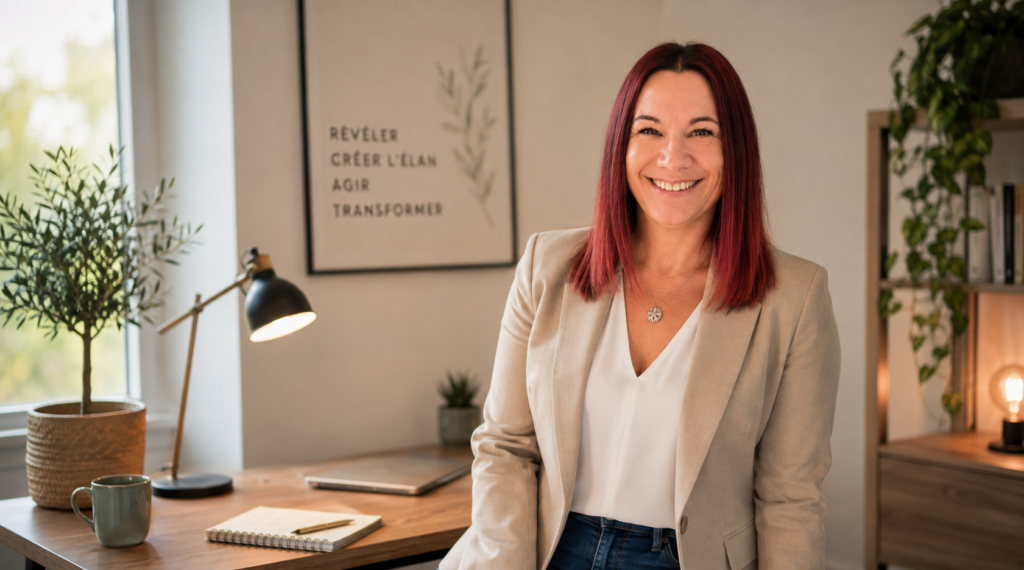 Parcours individuel portrait professionnel dans un bureau chaleureux